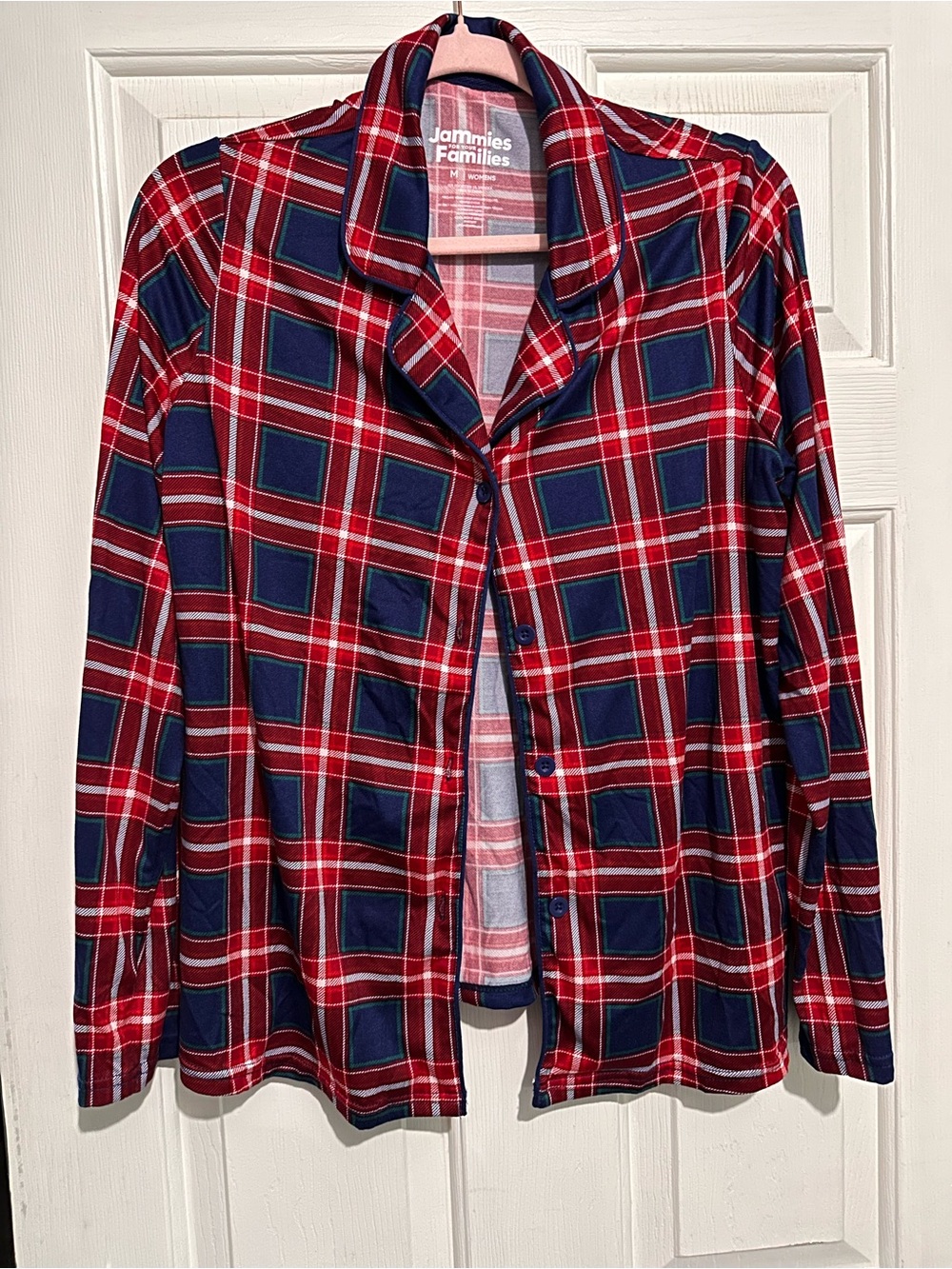 Jammies for Families Women's Red & Navy Plaid Pajama Set
